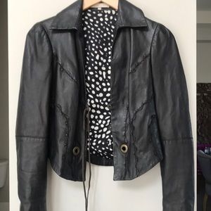 Roberto Cavalli leather jackets.